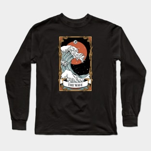 The Kanagawa Wave Tarot Card Captor by Tobe Fonseca Long Sleeve T-Shirt